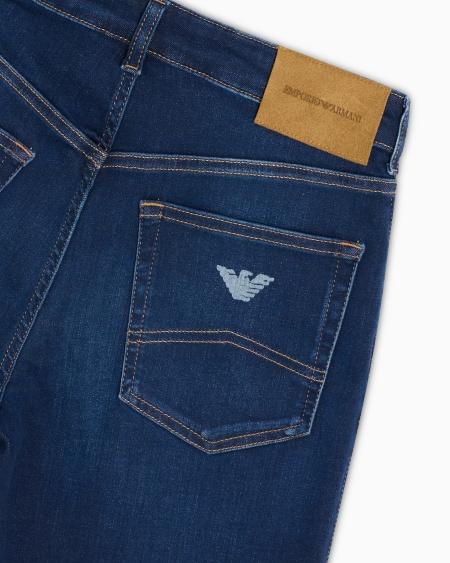 Armani Vaqueros J36 De Cintura Media Y Pernera Recta En Denim Elástico