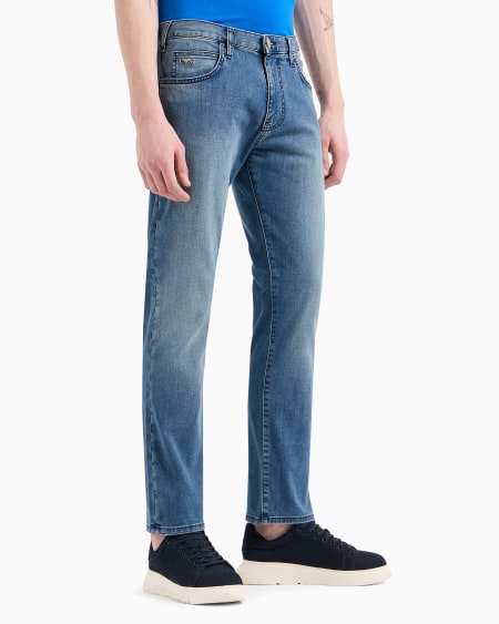 Armani Vaqueros J45 Regular Fit De Cómoda Sarga De Denim