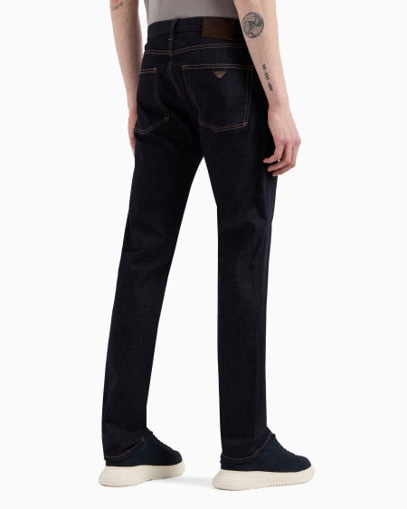 Armani Vaqueros J45 Regular Fit De Cómoda Sarga De Denim Lavado De 11 5 onzas