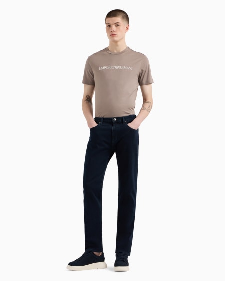 Armani Vaqueros J45 Regular Fit De Cómoda Sarga De Denim Lavado De 10 5 onzas