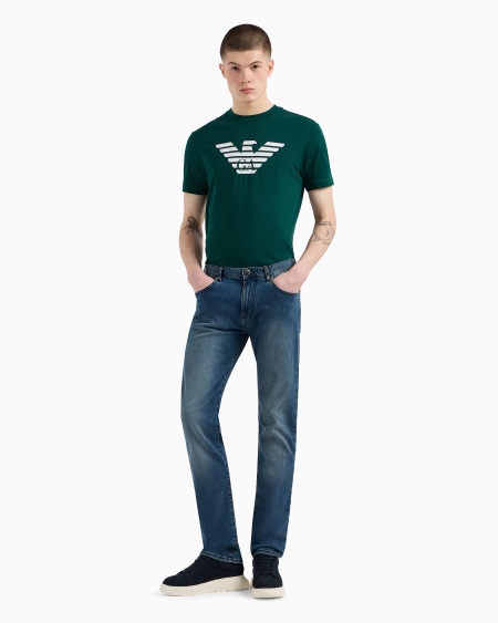 Armani Vaqueros J45 Regular Fit De Cómoda Sarga De Denim