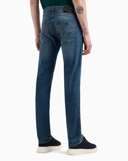 Armani Vaqueros J45 Regular Fit De Cómoda Sarga De Denim