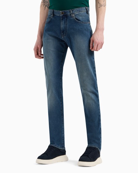Armani Vaqueros J45 Regular Fit De Cómoda Sarga De Denim