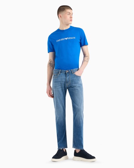 Armani Vaqueros J45 Regular Fit De Cómoda Sarga De Denim Lavado De 11 5 onzas