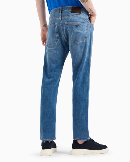 Armani Vaqueros J45 Regular Fit De Cómoda Sarga De Denim Lavado De 11 5 onzas