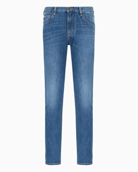 Armani Vaqueros J45 Regular Fit De Cómoda Sarga De Denim Lavado De 11 5 onzas