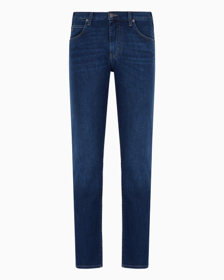 Armani Vaqueros J45 Regular Fit De Cómoda Sarga De Denim Lavado De 11 5 onzas