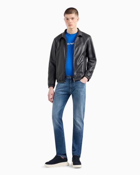 Armani Vaqueros J45 Regular Fit De Cómoda Sarga Jaspeada De Denim De 10 onzas