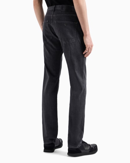 Armani Vaqueros J45 Regular Fit De Cómoda Sarga Jaspeada De Denim De 10 onzas