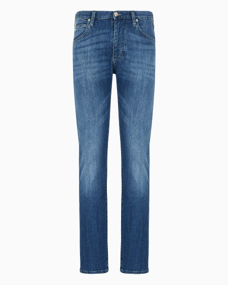 Armani Vaqueros J45 regular fit de cómoda sarga jaspeada de denim de 10 onzas