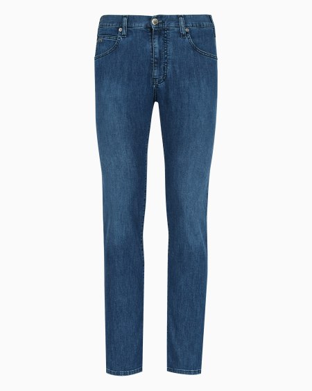Armani Vaqueros J45 Regular Fit En Denim De 8 onzas Con Lavado Efecto Usado