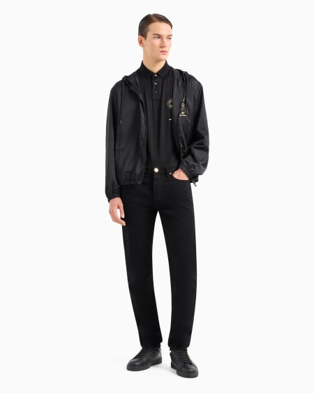 Armani Vaqueros J75 Slim Fit De Denim Elástico Con Detalles Dorados Del