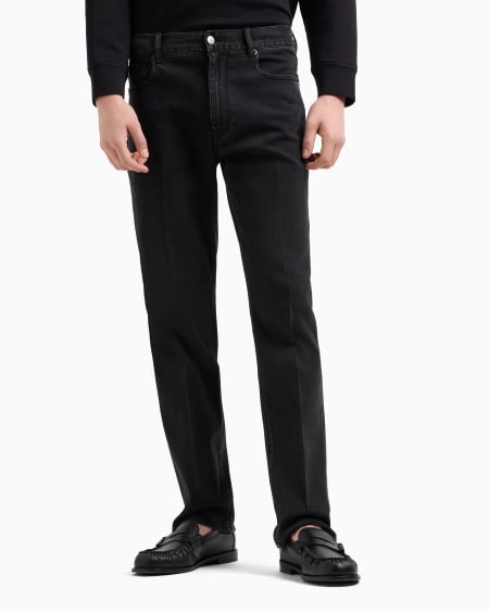 Armani Vaqueros J76 Rectos De Cómodo Denim Aclarado