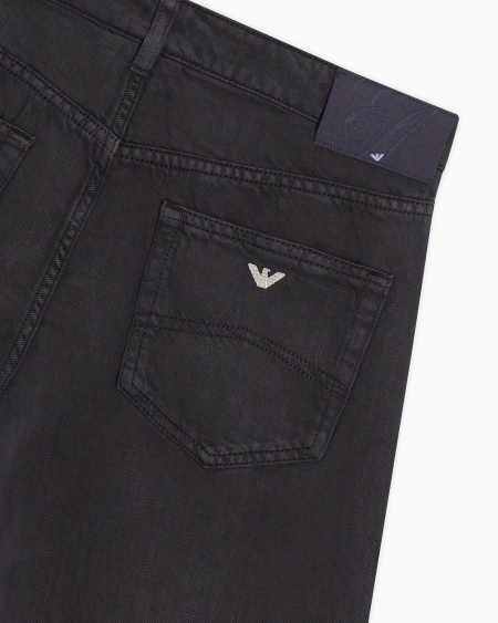 Armani Vaqueros J90 Con Pernera Carrot De Denim De Mezcla De Lyocell Y Lino ASV