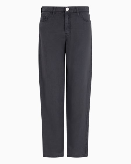 Armani Vaqueros J90 con pernera carrot de denim de mezcla de lyocell y lino ASV