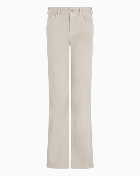 Armani Vaqueros J9D de cintura media con bajo acampanado en mezcla de viscosa teñida en prenda