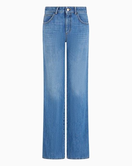 Armani Vaqueros J9D de cintura media y bajo acampanado de denim