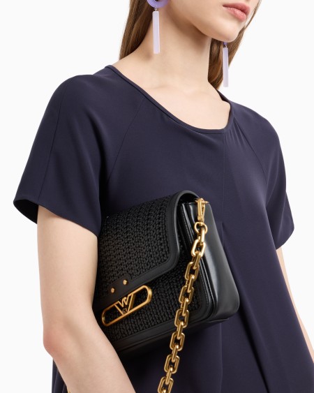 Armani Vestido Acampanado De Cady Técnico Con Maxipliegue Godet