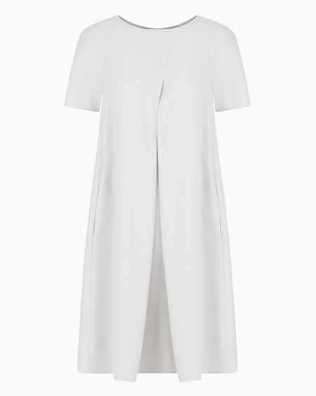 Armani Vestido acampanado de cady técnico con maxipliegue godet