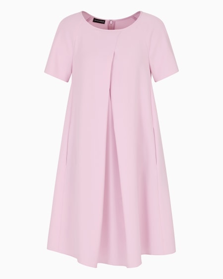 Armani Vestido acampanado de cady técnico con maxipliegue godet
