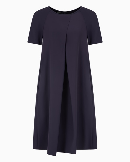 Armani Vestido acampanado de cady técnico con maxipliegue godet