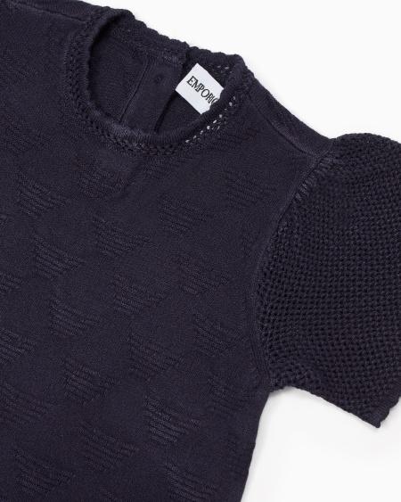 Armani Vestido Acampanado De Punto Jacquard Con Motivo Integral De águila