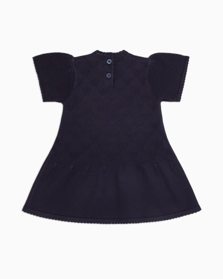 Armani Vestido Acampanado De Punto Jacquard Con Motivo Integral De águila