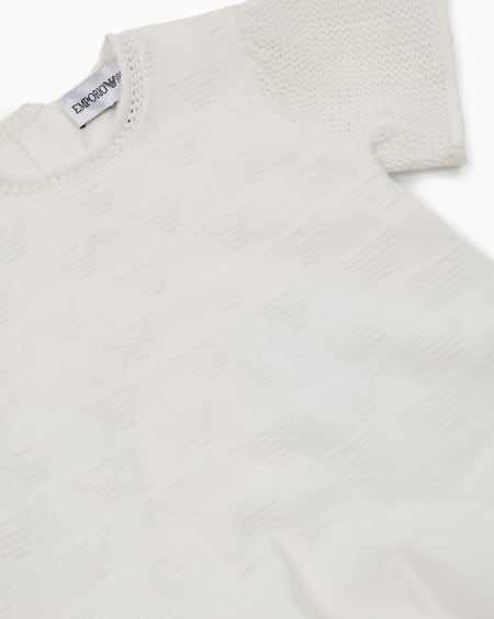 Armani Vestido Acampanado De Punto Jacquard Con Motivo Integral De águila