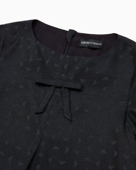 Armani Vestido Con Bordado Integral De Microáguilas