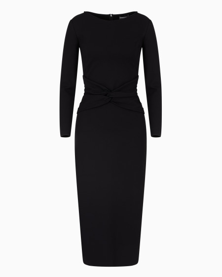 Armani Vestido con detalle trenzado de punto Milano