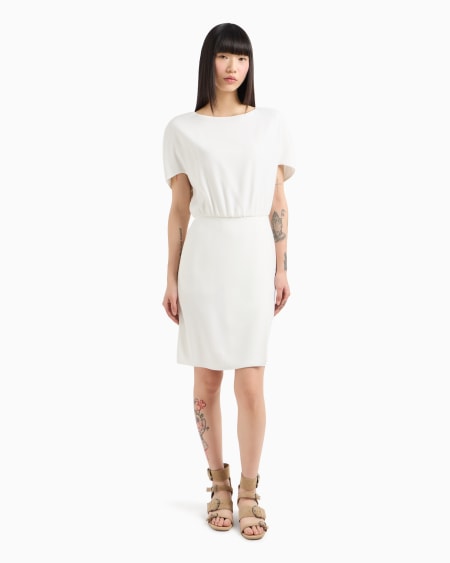 Armani Vestido Con Mangas Murciélago De Cady Técnico