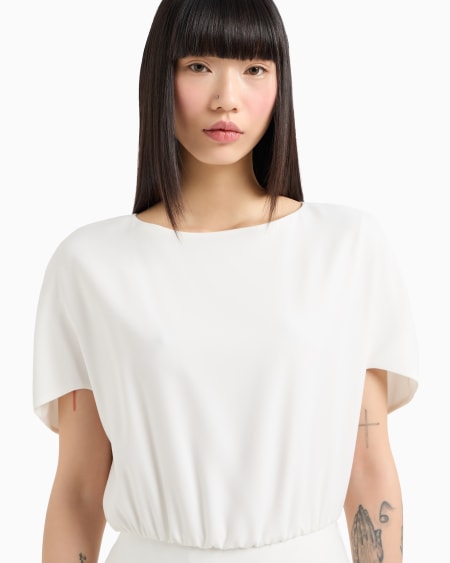 Armani Vestido Con Mangas Murciélago De Cady Técnico