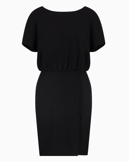 Armani Vestido con mangas murciélago de cady técnico