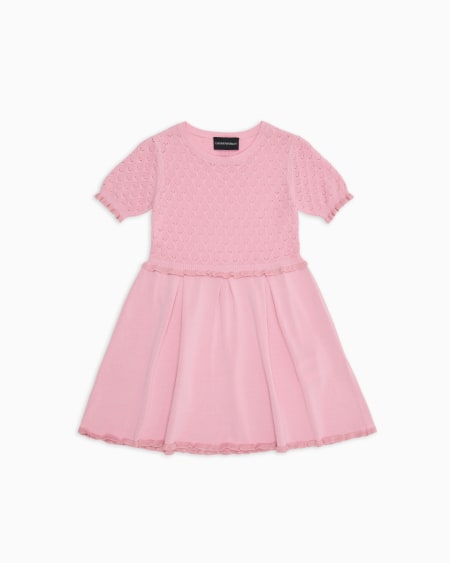 Armani Vestido de punto con motivo calado Special Occasion