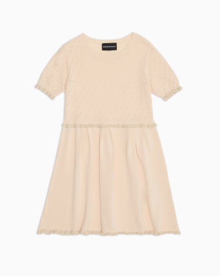 Armani Vestido de punto con motivo calado Special Occasion