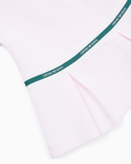 Armani Vestido De Punto Doble Con Cinta Con Logotipo