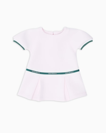 Armani Vestido de punto doble con cinta con logotipo