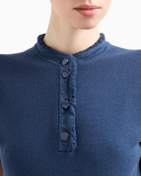 Armani Vestido De Punto Efecto Grano De Arroz Con Cinturón