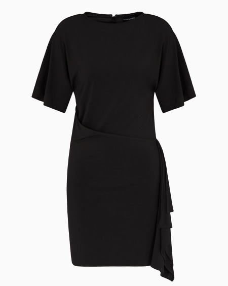 Armani Vestido de punto elástico con volante Dawn to Dusk