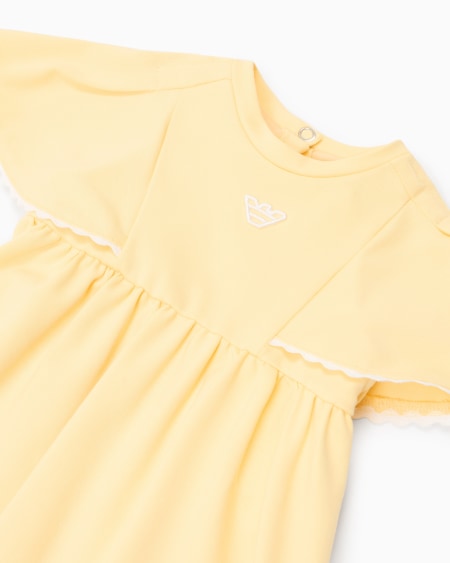 Armani Vestido De Punto Interlock Con Mangas De Aleta