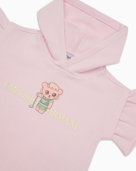 Armani Vestido De Punto Orgánico Con Estampado Manga Bear Crew ASV