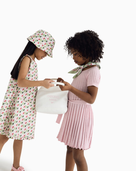 Armani Vestido Sin Mangas De Popelina Con Estampado Integral