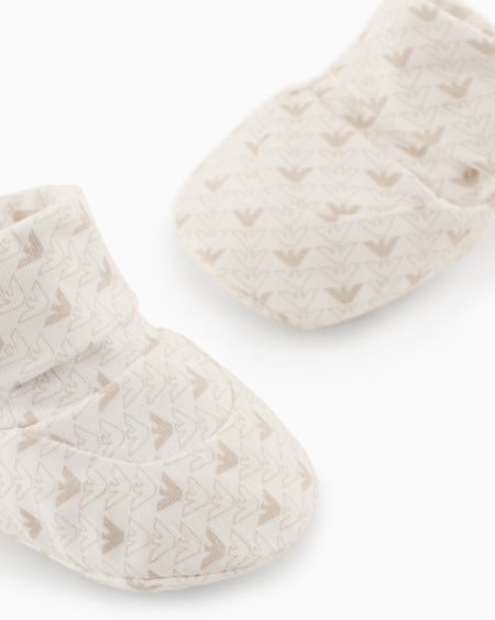 Armani Zapatillas De Casa En Punto Con Motivo De águilas Con Efecto óptico