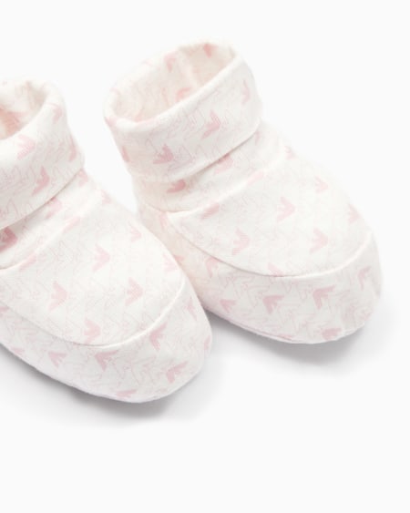 Armani Zapatillas De Casa En Punto Con Motivo De águilas Con Efecto óptico