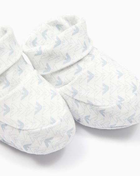 Armani Zapatillas De Casa En Punto Con Motivo De águilas Con Efecto óptico