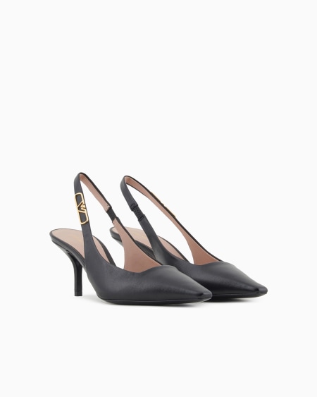 Armani Zapato De Salón Destalonado De Napa Con Placa De águila