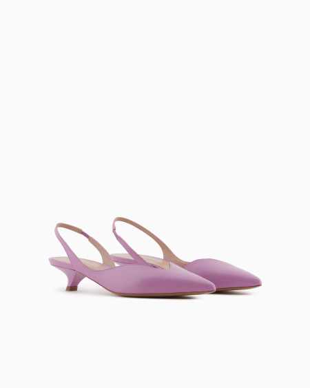 Armani Zapato De Salón Destalonado De Piel Cepillada