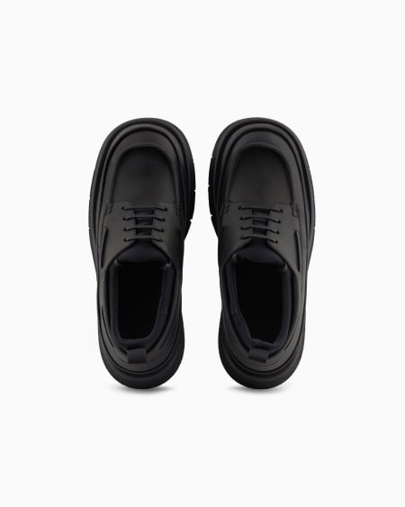 Armani Zapatos Con Cordones De Serraje Efecto Claroscuro Y Suela Chunky