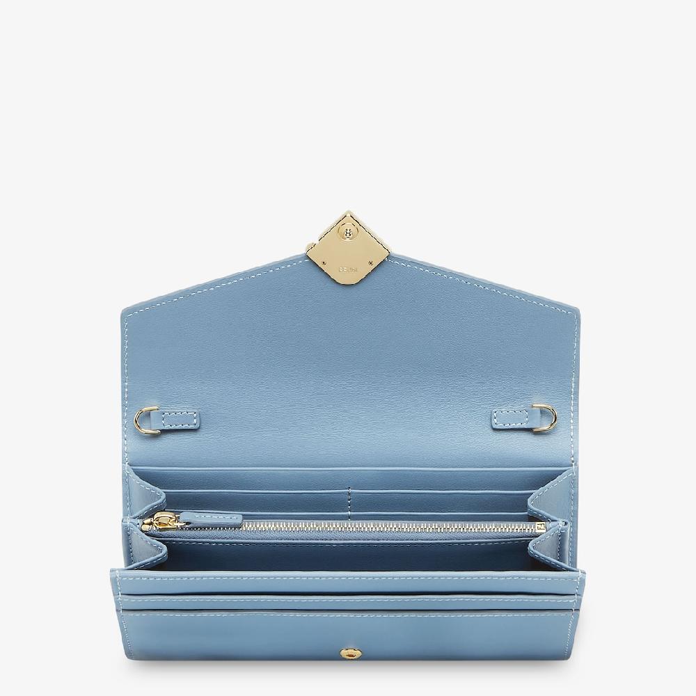 Fendi Cartera Continental FF Diamonds Con Cadena