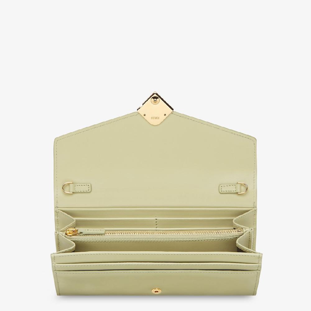 Fendi Cartera Continental FF Diamonds Con Cadena